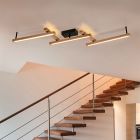 Brun plafond modern, Kelley, 36W, varm till kall vit justerbar LED, met fjärrkontroll