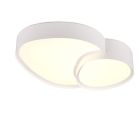Vit taklampa metall, Merwin, 21W, varm till kall vit justerbar LED, met fjärrkontroll