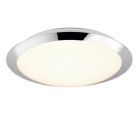 Krom taklampa badrum plast, Ronan, 12W, 3000K LED, IP44