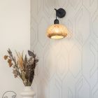 Bambu vägglampa brun, Mertcan