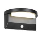 Svart utomhus vägglampa solcell modern, Neelam, 8W, 4000K LED, IP44