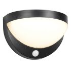 Svart utomhus vägglampa solcell modern, Mutlu, 8W, 4000K LED, IP44
