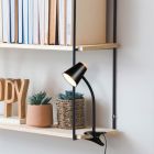 Svart klämlampa modern, Rahul, 4,5W, 3000K LED, med brytare