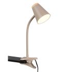 Brun klämlampa modern, Rahul, 4,5W, 3000K LED, med brytare