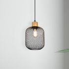 Svart pendellampa matbord vintage, Cristel