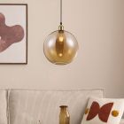 Brons pendellampa matbord modern, Nuran