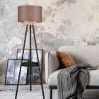Taupe golvlampa tre ben modern, Wendel, med brytare