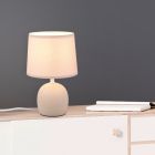 Keramik bordslampa brun, Myrna, med brytare