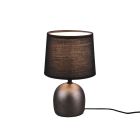 Keramik bordslampa nickel, Myrna, med brytare