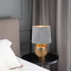 Keramik bordslampa guld, Jorre, med brytare