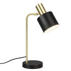 Svart bordslampa metall, Zoja, med brytare