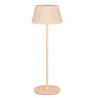 Brun uppladdningsbar utomhusbordslampa modern, Reshma, 1,5W, 3000K LED, IP44, med beröringsdimmer