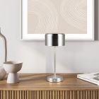 Nickel uppladdningsbar bordslampa modern, Dustin, 1W, 3000K LED, med beröringsdimmer