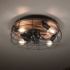 Svart takfläkt modern, Roberto, met fjärrkontroll