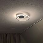 Vit plafond modern, Sassandra, 22W, 3000K LED, 3 stegs dimmer