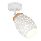 Vit väggspotlight modern, Delana, med brytare