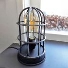 Industri bordslampa grå, Nova, med brytare