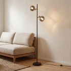 Modern golvlampa grå, Avery, med brytare