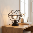 Industri bordslampa svart, Jochem, med brytare