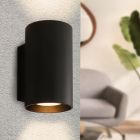 Modern up down vägglampa svart, Sandy