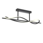 Modern taklampa svart, Levon, 30W, 3000K LED, 3 stegs dimmer