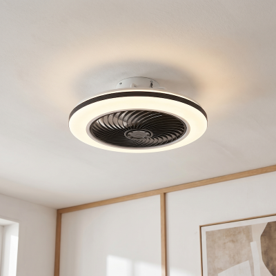 Modern takfläkt svart, Hale, 40W, 3000K LED, met fjärrkontroll