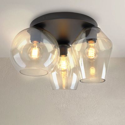 Design taklampa bärnstensfärgad, Lazaro