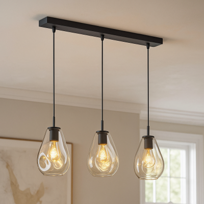 Design fönsterlampa bärnstensfärgad, Evito