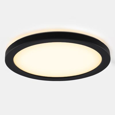 Plast taklampa badrum svart, Shivani, 8W, 3000K LED, IP44