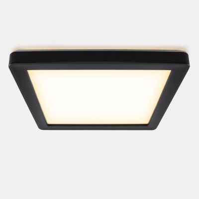 Plast taklampa badrum svart, Shivani, 15W, 3000K LED, IP44