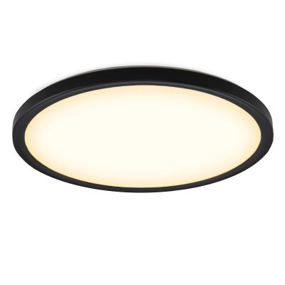 Plast plafond svart, Shona, 22W, 3000K LED, 3 stegs dimmer