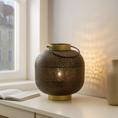 Modern bordslampa guld, Sivar, med brytare