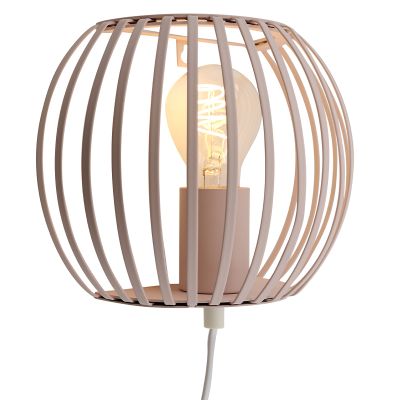 Industri vägglampa beige, Lieve, med brytare