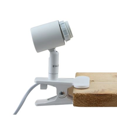 Plast klämspot vit, Merve, med brytare