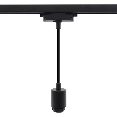 Plast 1 fas spotlight skena svart,