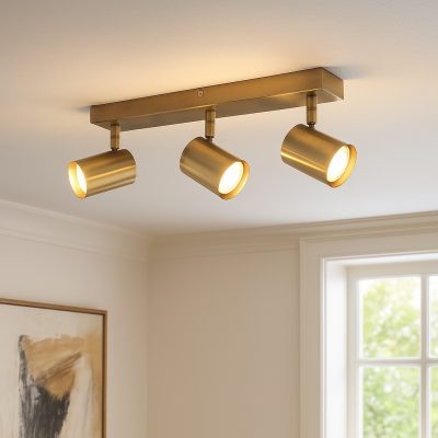 Modern spotlight tak brons, Elena