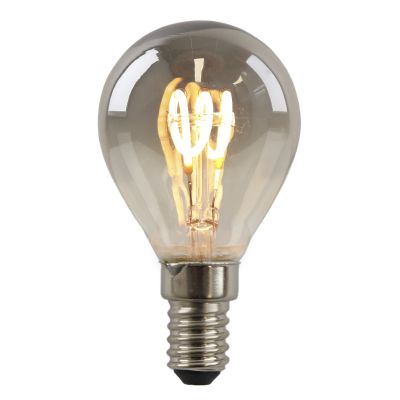 Dimbar Olucia E14 filamentlampa Tuelo, grå, P45, 4W, 2200K