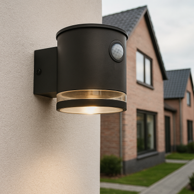 Modern utomhus vägglampa solcell svart, Tommy, 1W, 2700K LED, IP54