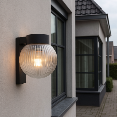 Aluminium utelampa svart, Chris, IP44