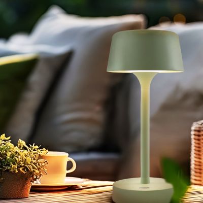 Modern bordslampa utomhus grön, Emily, 3W, 3000K LED, IP44, 3 stegs dimmer