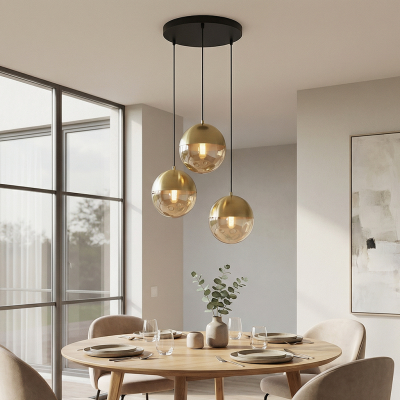 Design fönsterlampa bärnstensfärgad, Nalini