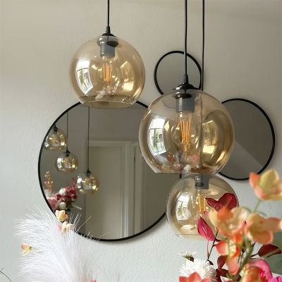 Design fönsterlampa bärnstensfärgad, Giada