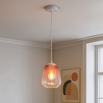 Design fönsterlampa rosa, Sue