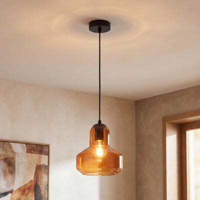 Design fönsterlampa orange, Sabina