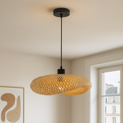 Bambu fönsterlampa brun, Sezen