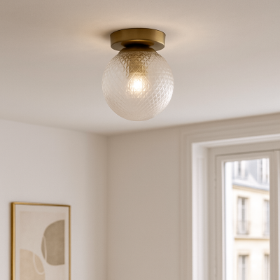 Retro taklampa transparent, Johnson