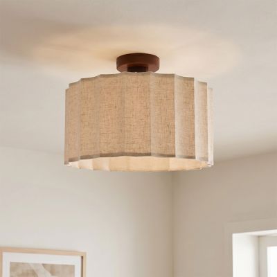 Rustik taklampa beige, Loulou
