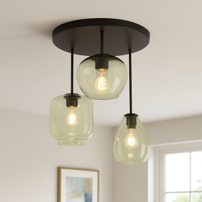 Modern taklampa grön, Caia