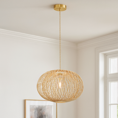 Bambu fönsterlampa brun, Florine