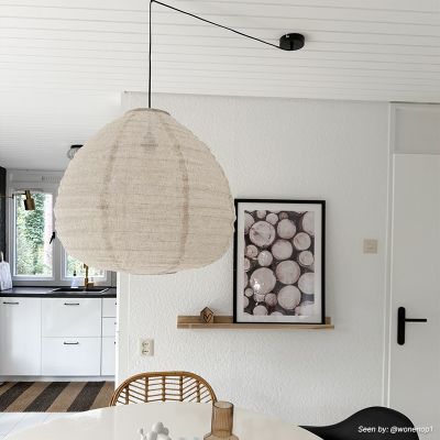 Rustik fönsterlampa beige, Leila